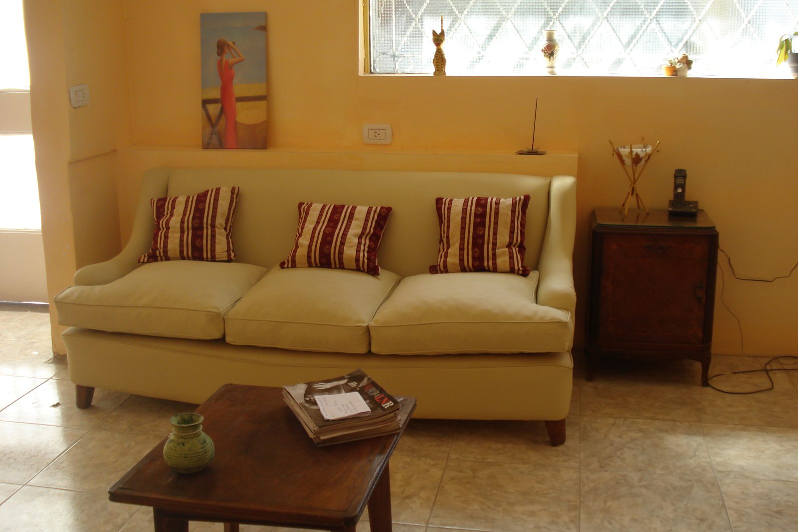 Sala de estar del Hostal Crámer